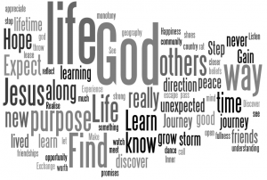 Wordle of key reasons to embark on the Disciple's Way